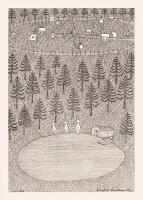 Torpet &Aring;sen p&aring; Br&auml;nnsj&ouml;skogen. Text: Sune Jonsson