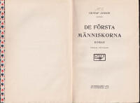 De f&ouml;rsta m&auml;nniskorna. Roman