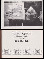 Klas Engman. M&aring;lningar. Pasteller. Teckningar l&ouml;rd. 13.11 - 26.11