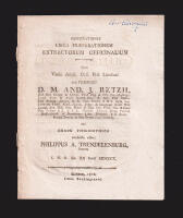 Observationes circa praeparationem extractorum officinalium. Quas venia ampl. ord. phil. Lundens. sub pr&aelig;sidio d.m. And. J. Retzii ... pro gradu philosophico modeste offert Philippus A. Trendelenburg, scanus, l.h.s. die XX junii MDCCCX