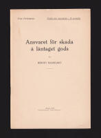 Ansvaret f&ouml;r skada &aring; l&aring;ntaget gods