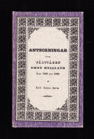 Anteckningar &ouml;fver f&auml;ltt&aring;gen emot Ryssland &aring;ren 1808 och 1809