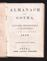 Almanach de Gotha. Annuaire g&eacute;n&eacute;alogique, diplomatique et statistique. Pour l'ann&eacute;e 1849