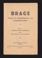 Brage. Tidskrift f&ouml;r folkbildningsarbete och hembygdsstr&auml;vanden. N:r 2. April 1937. &Aring;rg 12. (Sveriges Bl&aring;band)