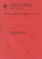 Ny litteratur inom arktisk kulturforskning 1986 och 1987