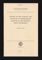 Studies on the ecology and taxonomy of zooplankton, especially the rotifers, from Spitsbergen