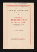 Studier i en Snorre-text. Tors f&auml;rd till Utg&aring;rd i codices Upsaliensis DG 11 4 och Regius Hafn. 2367 4 (dedikation)
