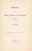 Mammals observed on Amdrup's journeys to East Greenland 1898-1900
