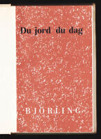 Du jord du dag. Urval lyrik