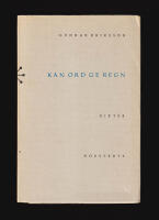 Kan ord ge regn. Dikter