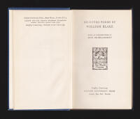 Selected Poems of William Blake. With an introduction by Basil de S&eacute;lincourt