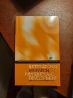 International migration, immobility and development : multidisciplinary perspectives