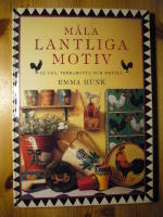 M&aring;la lantliga motiv p&aring; tr&auml;, terrakotta och metall