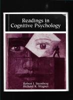 Readings in cognitive psychology