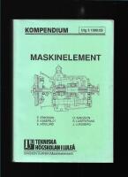Maskinelement Kompendium Utg. 3 1990:05