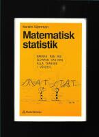Matematisk statistik