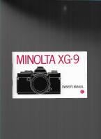 Minolta XG-9 : owner's manual