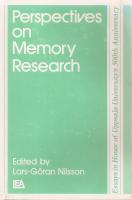 Perspectives on Memory Research: Essays in Honor of Uppsala University's 500th Anniversity