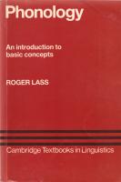 Phonology : An introduction to basic concepts