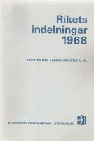 Rikets indelningar 1968 : Register med adressuppgifter m.m.
