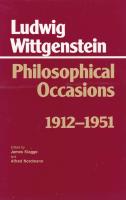 Philosophical occasions, 1912-1951
