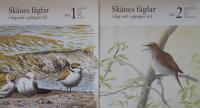 Sk&aring;nes f&aring;glar 1-2. 1. Lommar till och med ankor. 2 St&auml;pph&ouml;na till och med kornsparv