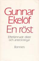 En r&ouml;st : efterl&auml;mnade dikter och anteckningar