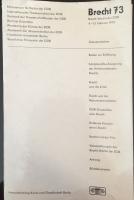 Brecht 73, Br echt-Woche der DDR 9 - 15 Februar 1973 Dokumentation