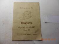 Bruksanvisning f&ouml;r Husqvarna Zig-Zag symaskin Klass 20.