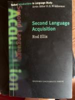 Second language acquisitin