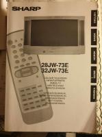 Sharp 28JW-73E Bruksanvisning