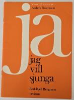 Ja jag vill sjunga &ndash; visor till texter av Anders Frostenson