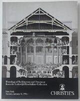 Christie's, Drawings of Architecture and Ornament from the Lodewijk Houthakker Collection, New York, January 11, 1994