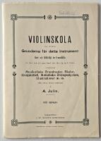 Violinskola &ndash; hvari de f&ouml;rsta grunderna f&ouml;r detta instrument klart och l&auml;ttfattligt &auml;ro framst&auml;llda f&ouml;r dem som p&aring; egen hand vilja l&auml;ra sig spela Violin