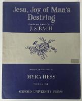 Jesu, joy of man's desiring for piano solo chorale from cantata no. 147