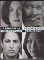 ABNORMAL PSYCHOLOGY THIRD EDITION