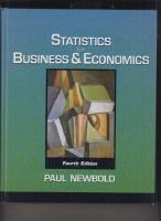 Statistics for business & economics