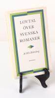 Lovtal &ouml;ver svenska romaner