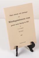 N&aring;gra minnen och erinringar fr&aring;n riksdagsm&auml;nnens resa genom norra Sverige &aring;r 1921