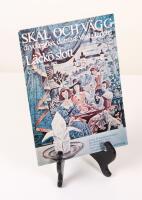 Sk&aring;l och v&auml;gg. Dryckesglas, damast, v&auml;vda tapeter. L&auml;ck&ouml; Slott 15 juni - 12 augusti 1979