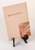 B&auml;ckaskog. Abbotar, kungar och excellenser. Historisk rapsodi fr&aring;n B&auml;ckaskog