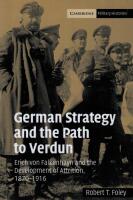 German Strategy and the Path to Verdun