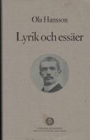 Lyrik och ess&auml;er
