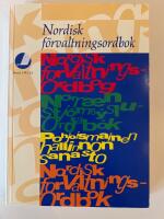 Nordisk f&ouml;rvaltningsordbok