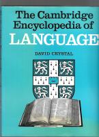 The Cambridge encyclopedia of language 