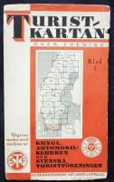 Turistkartan &ouml;ver Sverige. Blad 2. Norra Sk&aring;ne, Blekinge, s&ouml;dra Halland, s&ouml;dra Sm&aring;land och s&ouml;dra &Ouml;land.