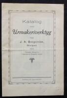 Katalog &ouml;ver Urmakeriverktyg fr&aring;n J. A. Bergstr&ouml;m, Skorped. 