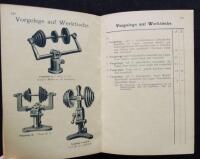 Katalog och Prislista &ouml;fver Maskiner och Werktyg f&ouml;r Urmakare fr&aring;n H. Sackmann Stockholm. Engros-Lager af alla sorters Ur, Urfurnityrer, opt Artiklar. General-Agent f&ouml;r Gustav Becker v&auml;lk&auml;nda Regulatorer. 