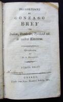 Prinsessans af Gonzago Bref om Italien, Frankrike, Tyskland och de vackra Konsterne. &Ouml;fvers&auml;ttning af H.A. Kullberg. F&ouml;rsta Delen & Andra Delen.