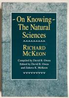ON KNOWING - THE NATURAL SCIENCES